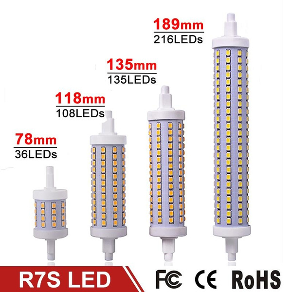 R7S LED Lamp 7W 14W 20W 25W SMD2835 85-265V Dimmable 78mm 118mm