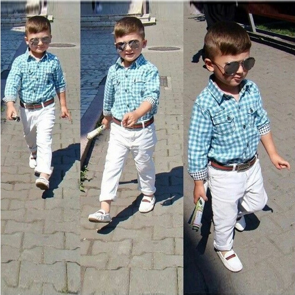 baby boy check shirt