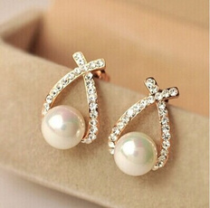 Fashion, Jewelry, Pearl Earrings, Stud Earring