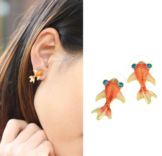 Kiplyki Wholesale Small Fish Earrings Female Design Creative