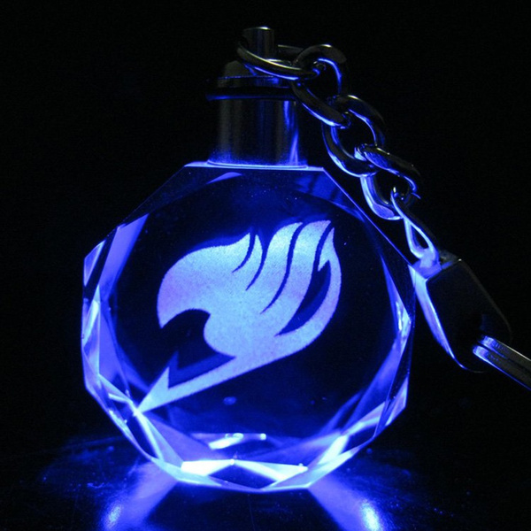 Ih New Fairy Tail Anime Led Light Charm Key Chain Key Ring Cosplay 1pc Ie Wish