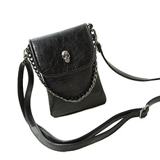 Shoulder Bags, Goth, leather purse, skull