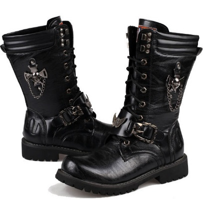 punk engineer boots