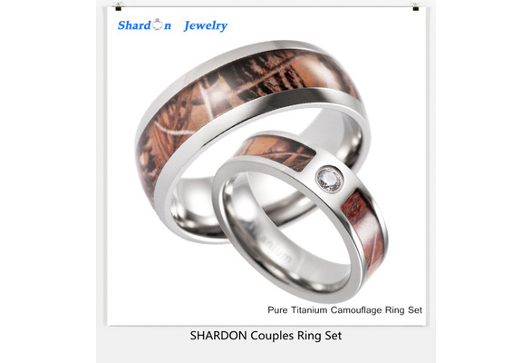 Realtree Camo Wedding Ring Sets For Him And Her His And Her's