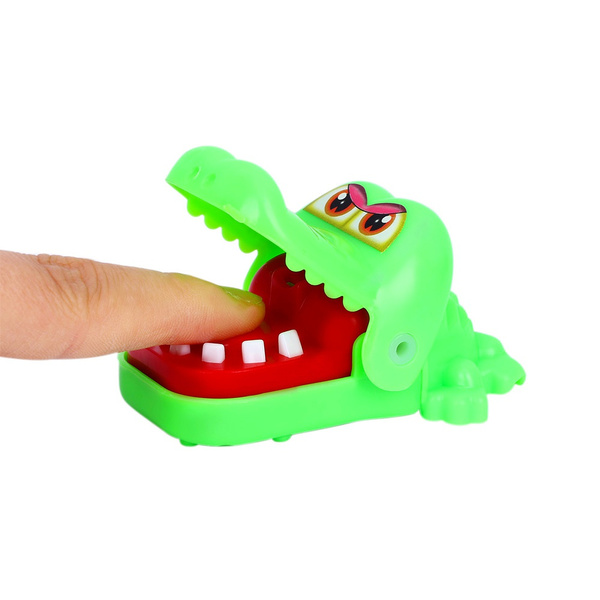 Large Crocodile Mouth Dentist Bite Finger Game Fun Playing Toy Kid Children-TO 