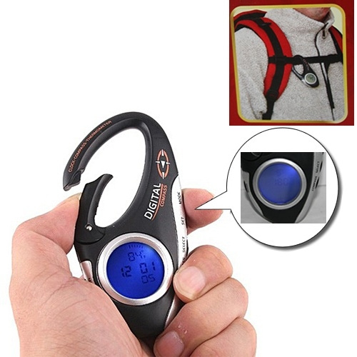 Digital Thermometer with Carabiner Clip