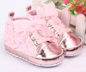 2014 Baby Kid Girl Toddler Non-slip Soft Sole Crib Sneaker Shoes Prewalker Boots