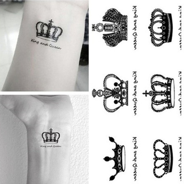 Temporary Tattoo Colorful Queen Bee Tattoo With Royal Crown Tattoo  Temporary - Etsy