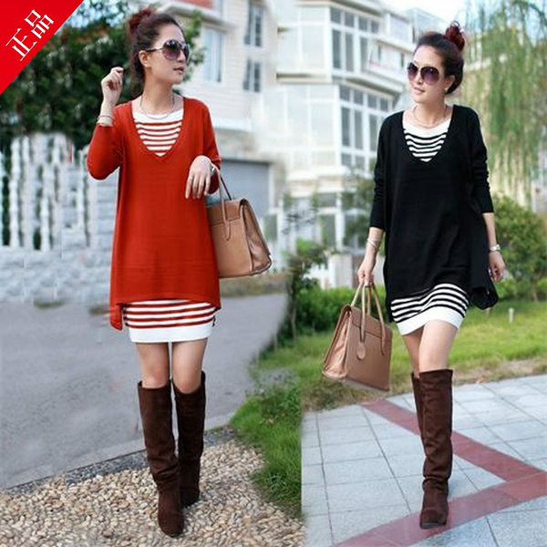 2015 autumn winter long sleeve fashion dress Wish