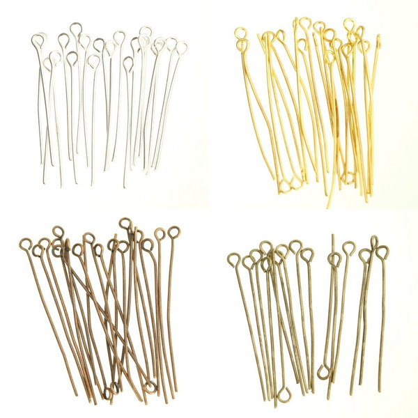 100Pcs Eye Pins Finding Any Size Choose For Jewelry DIY 4 Color | Wish