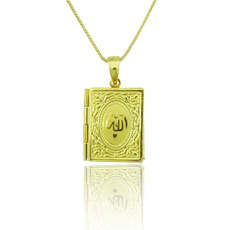 allahpendantnecklace, goldplated, islamicpendant, Fashion