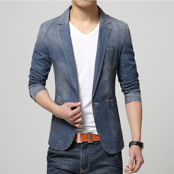 Denim store suit jacket