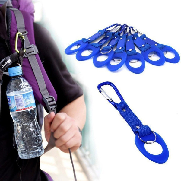 6pc Keys Water Bottle Elastic Cord Carabiner Clip For Backpack Purse Stroller