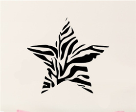 Star, Zebra Print, walldecalsampsticker, Stickers