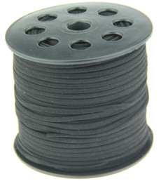 10yd 3mm black Suede Leather String Jewelry Making Thread Cords hot