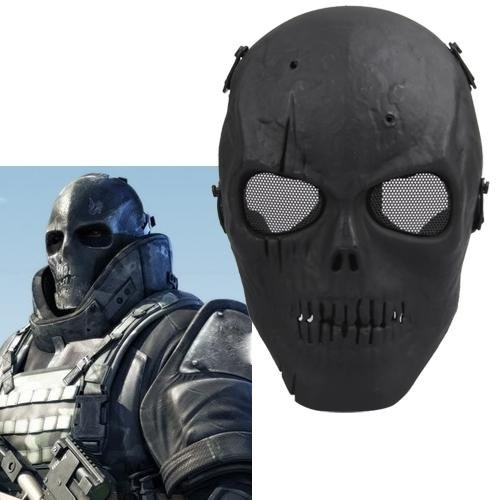 Ecloud ShopUS Black Army Skull Skeleton Airsoft Paintball Bb Gun Game Face  Mask