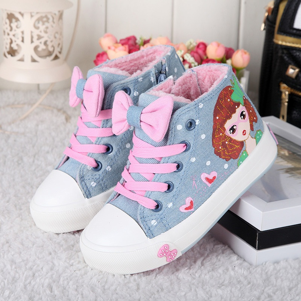 Girls canvas hot sale boots