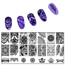Cala Nail Art Stamp Lace Collection - Nailart Polish Stamping Manicure Image Plates Accessories Kit New Designs TOOLS BC03