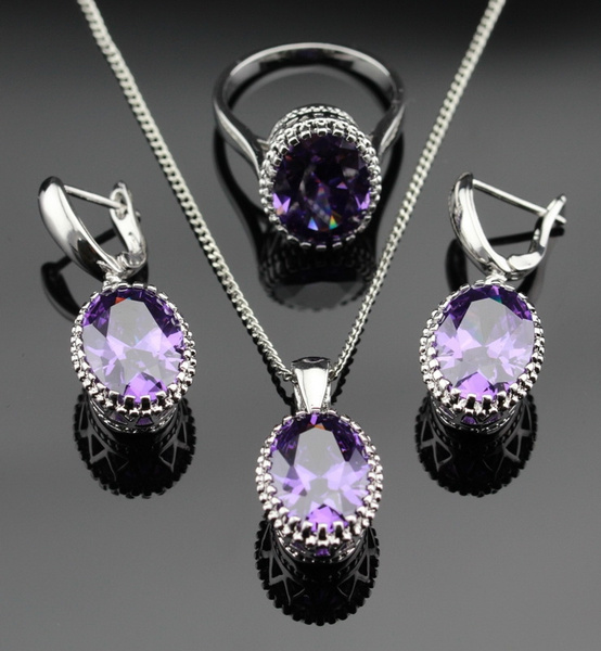 Niharika Light Purple Pendant Pearl Necklace - Laura Designs (India)