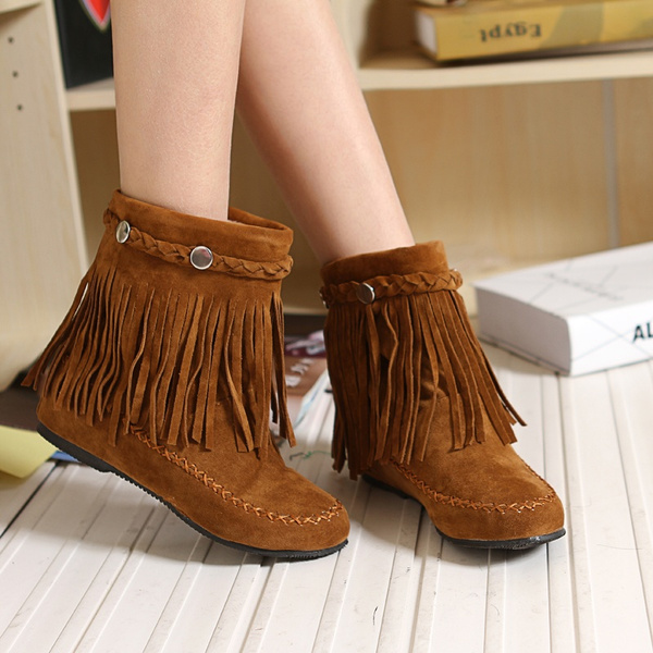 tassel ankle boots