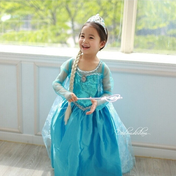 Movie Cosplay Dress Costume Frozen Elsa Dress Girls Fantasia Frozen  Infantil Vestido Frozen roupa | Wish