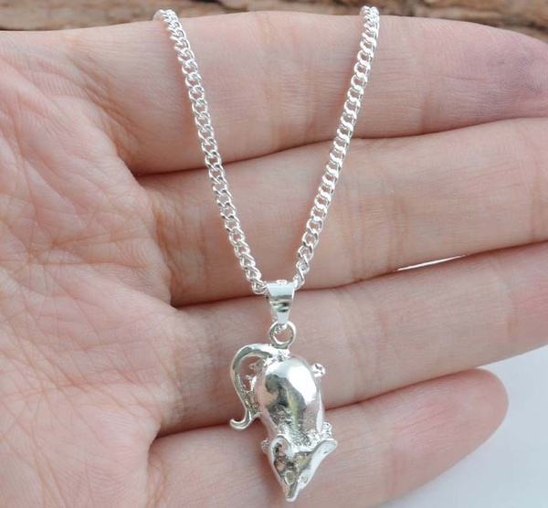 silver mouse pendant