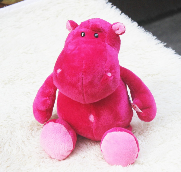 red hippo stuffed animal