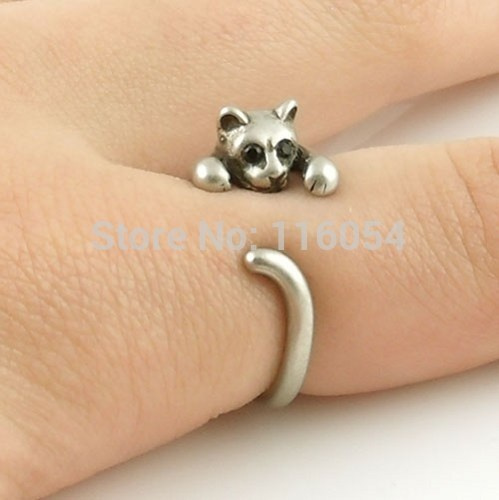 10 Style Vintage Boho Funny Sleeping Cat Rings for Women Brass Knuckle Geat  Cat Lover Gifts Jewellery Adjustable Finger RIng