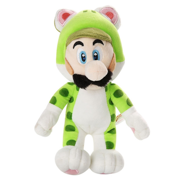super mario brothers 3D world Green cat Luigi plush doll stuffed gift toys  new