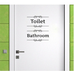 toiletdoorsignsticker, Bathroom, art, Home Decor