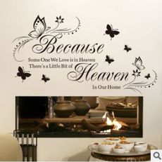 95*52cm because someone we love is in heaven creative home decoration wall decals decorative removable vinyl wall sticker mural art