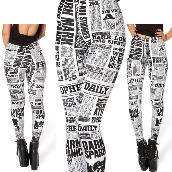 Newspaper 2025 print leggings