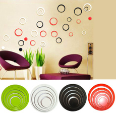 1Set/Color 3D Circles Wall Stickers Wall Art Home Decor