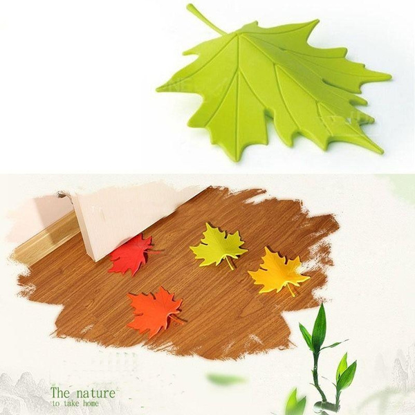 Maple Safety Door Stop Autumn Leaf Stopper Doorstop Home Decor Finger