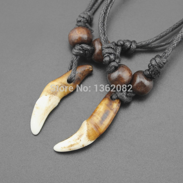 Real wolf clearance fang necklace