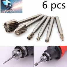 6pcs HSS Routing Router Grinding Bits Burr For Dremel Bosch Rotary Tool is6