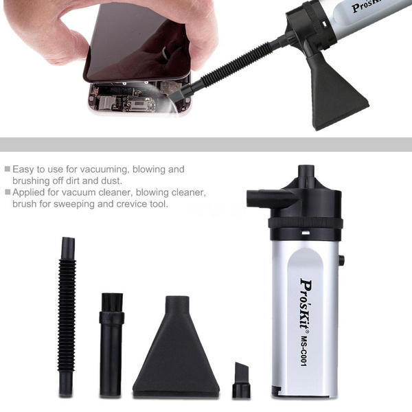 ProsKit MS-C001 Professional Portable Mini Vacuum Blowing Cleaner Computer Dust Blower Duster for Laptop Camera & Phone 