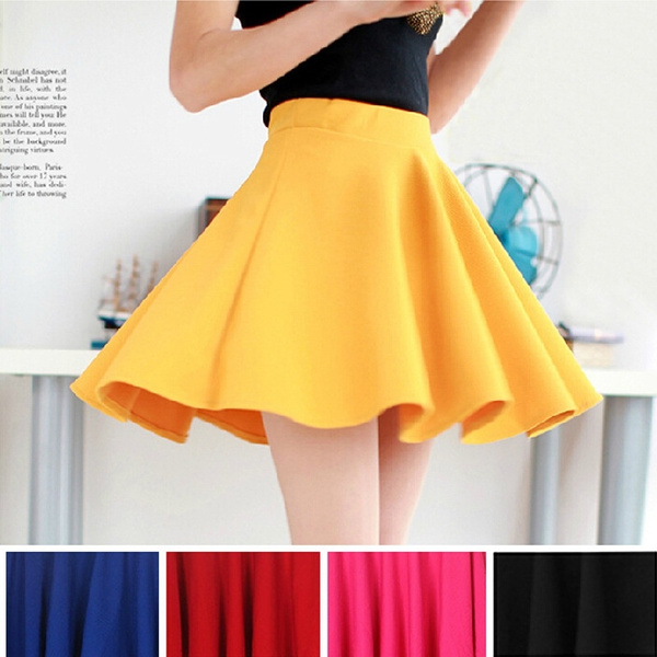 Plus size high on sale waisted skater skirt