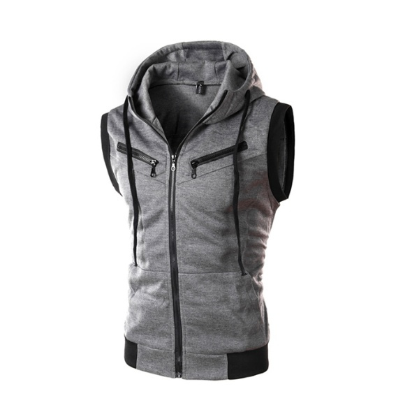 geek new men's vest hooded slim | Wish