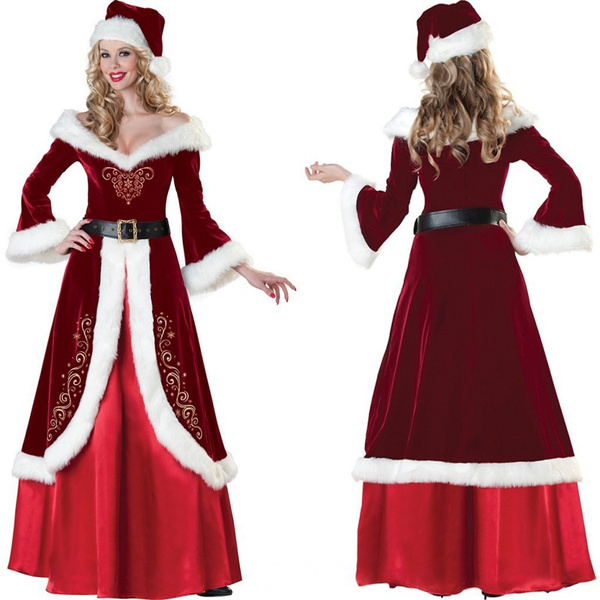 women's long santa dress