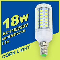 LED corn bulb 5730 69SMD 18w E14 LED lights 110V 220V Cold Warm White