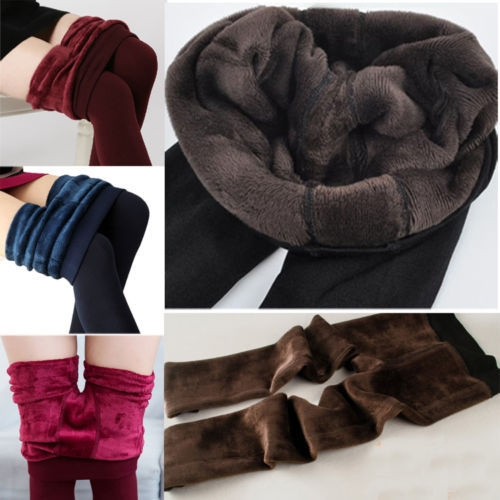 Women's Fashion Winter Thick Fleece Lined Thermal Tights Pants Leggings  Tights Pants 8 Colors
