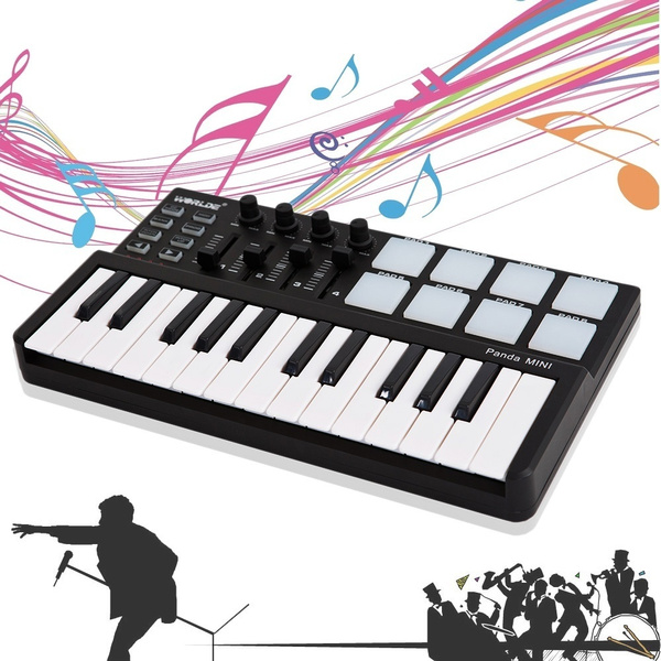 Mini keyboard deals with drum pad