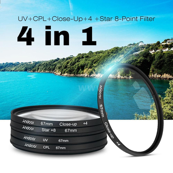 UV+CPL+CloseUp+4 +Star 8Point Filter Circular Filter Kit Circular