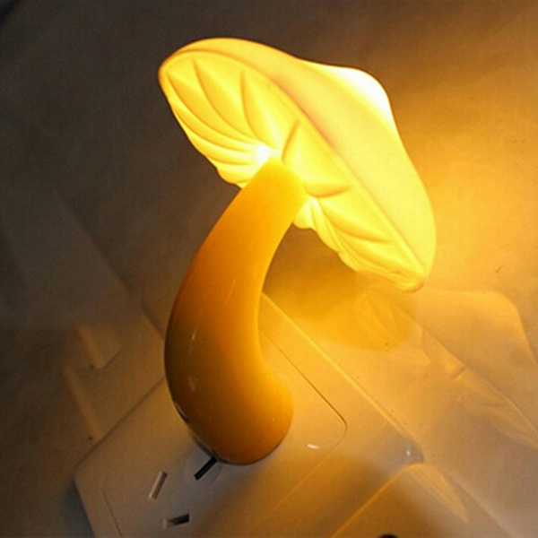 Mushroom LED Sensor Plugin Wall Child Night Decor Light Lamp for Bedroom Hallway 