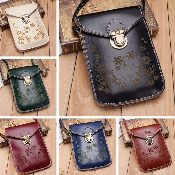 Women Phone Mini Shoulder Wallet Purse Cross-body Bag Coin Retro Leather Cell