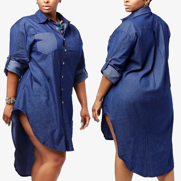 Buy Blue Denim Shirt Dress for Women Online