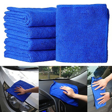 New Practical 5Pcs Blue Soft Absorbent Wash Cloth Car Auto Care Microfiber Cleaning Towels