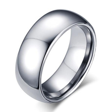 tungstenring, polished, wedding ring, 8MM