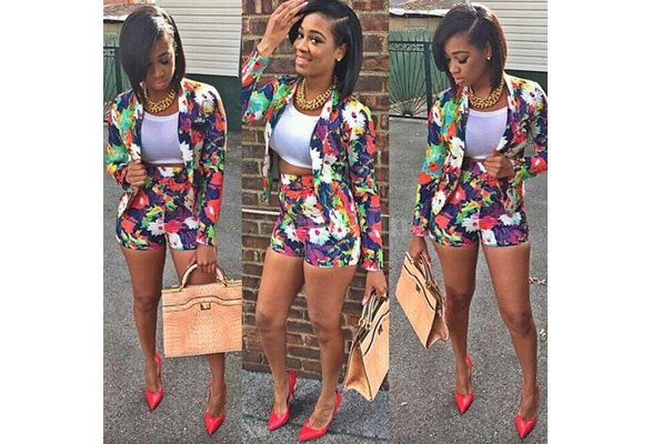 2022 Womens Summer Ink Jet Print Outfit Short Pants And Shorts Suit Women  For Jogging And Fashion, Plus Size Available From Bosslala, $9.21